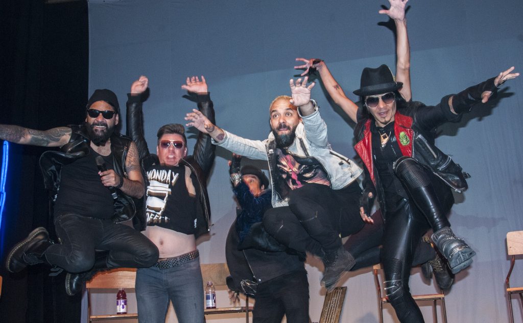 MÉXICO, D.F., 03JULIO2015.- El grupo de rock mexicano las Víctimas del Doctor Cerebro, ofrecieron una conferencia de prensa para presentar el videoclip Ghost, que forma parte de su ultima producción discográfica "Sobrenatural". FOTO: DIEGO SIMÓN SÁNCHEZ /CUARTOSCURO.COM