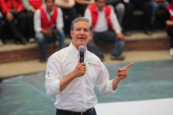 l candidato de la coalición PRI-PNA-PES-PVEM a la gubernatura del Estado de México, Alfredo del Mazo Maza visito el municipio de Tejupilco