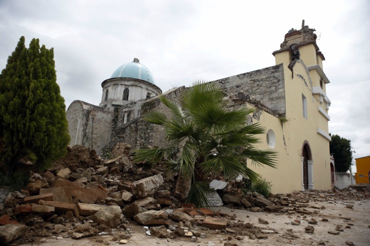 Edificios con valor artístico e histórico fueron afectados por los sismos. Foto: Cuartoscuro.
