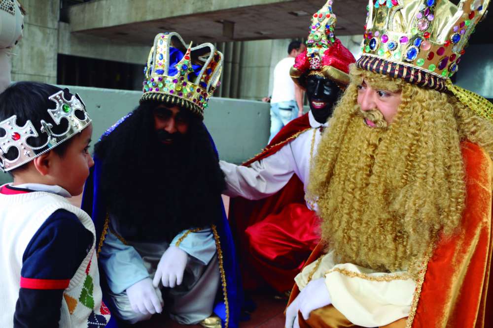 Foto con los Reyes Magos Cuauhtémoc
