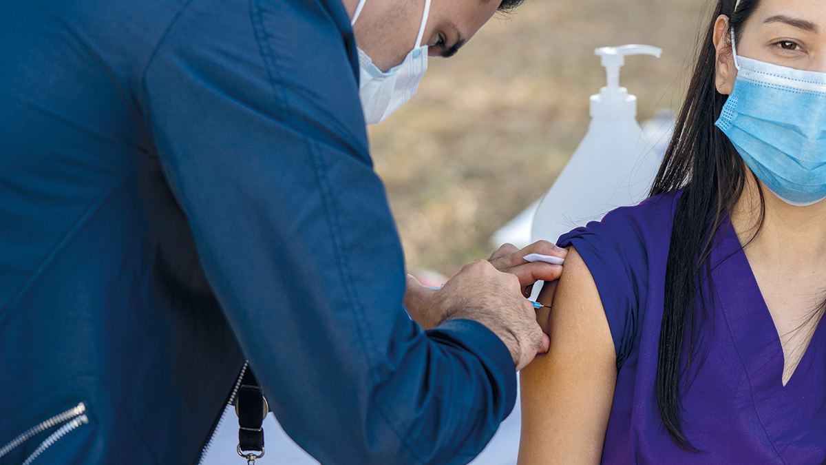 Vaccination against covid-19 with Pfizer vaccine starts in Nuevo León, Monterrey, México. December 29th, 2020.