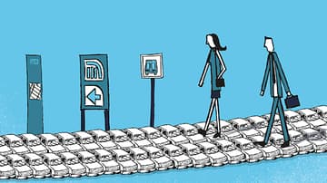 En la CDMX, quienes viven más cerca del transporte público es quienes tienen más autos. Arte, Andree Ávalos.