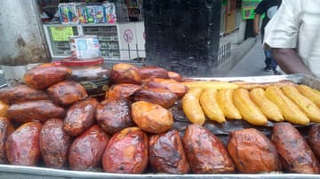 Camotes, tradición, carrito