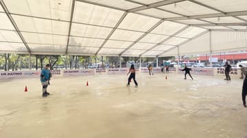 Piesta de hielo en alcaldía Coyoacán